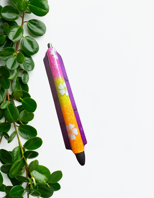 Hibiscus Paradise Glitter Pen