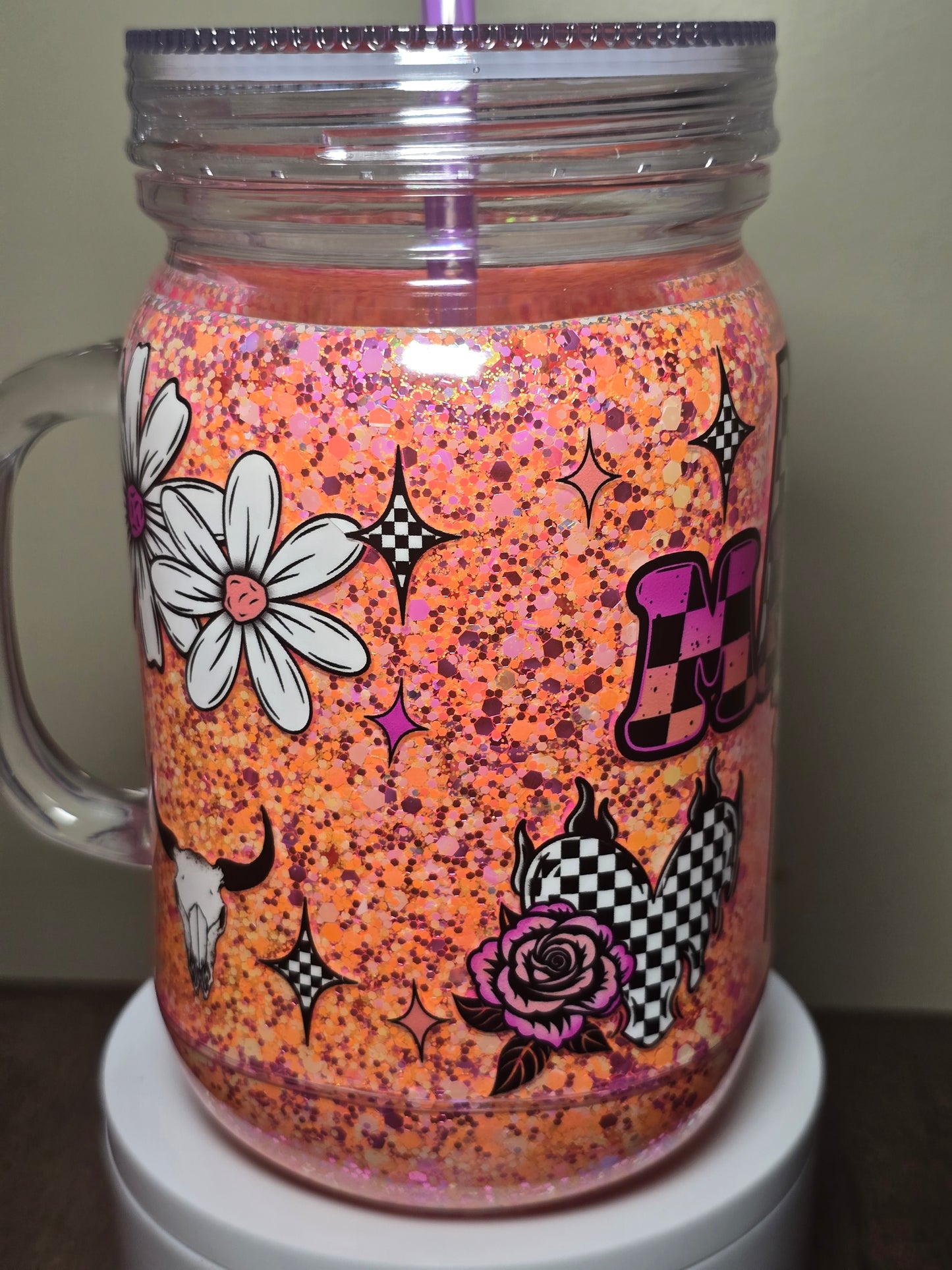 Checkered Mama Western Tumbler