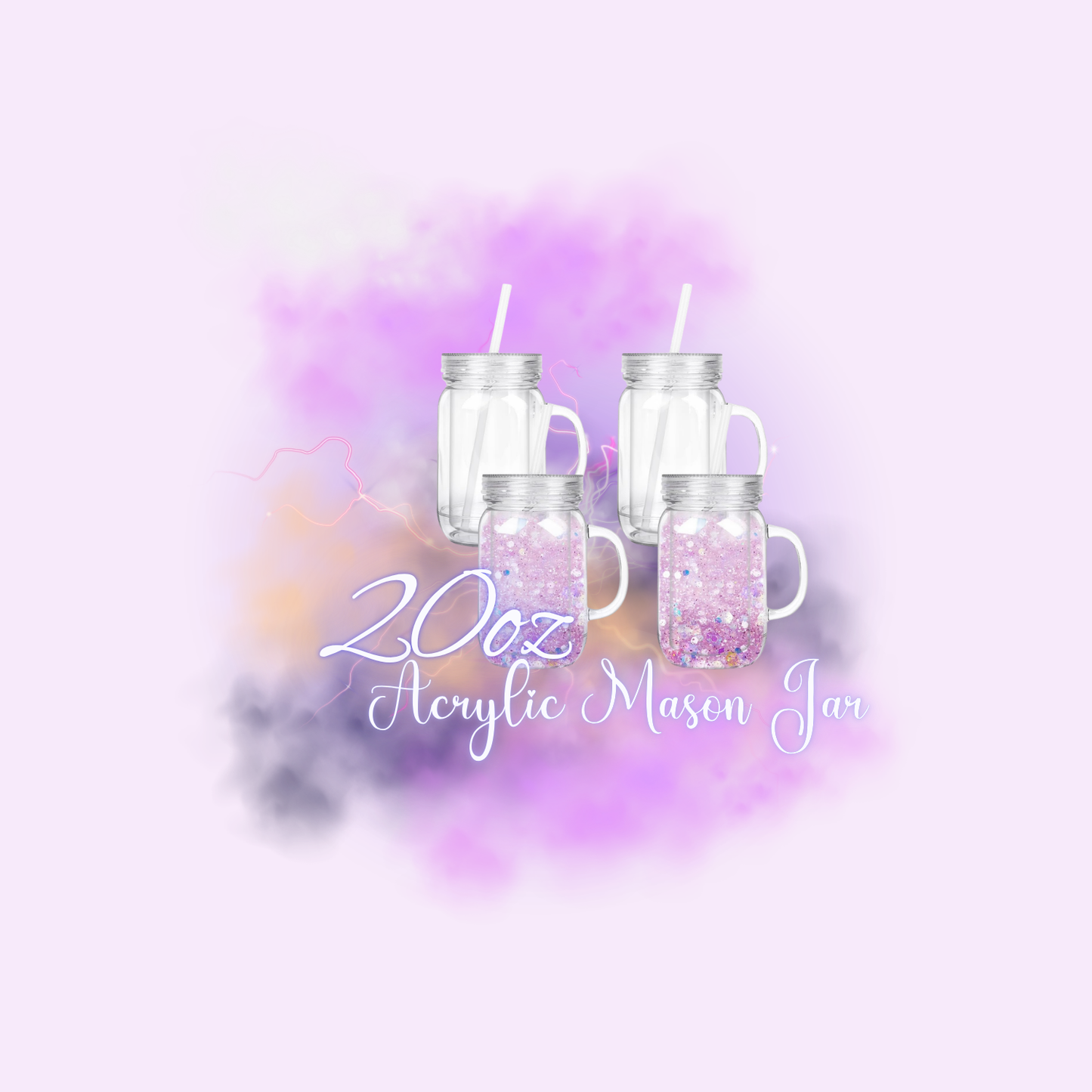 20oz Acrylic Mason Jar
