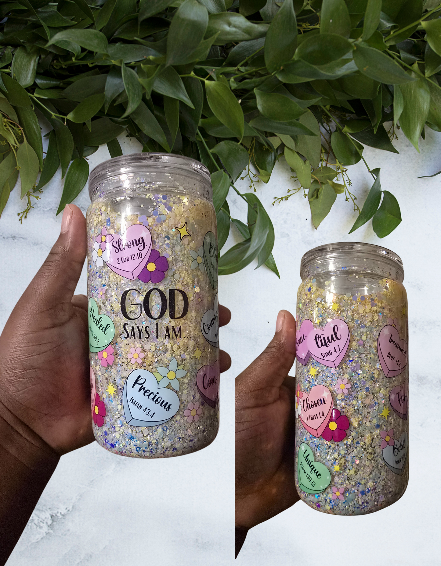 God Says I Am Acrylic Snowglobe Cup 16oz