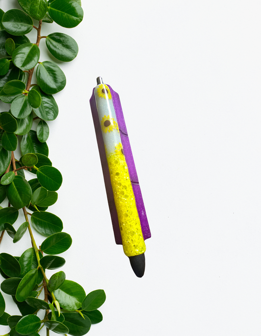 Sunflower Glitter Pen